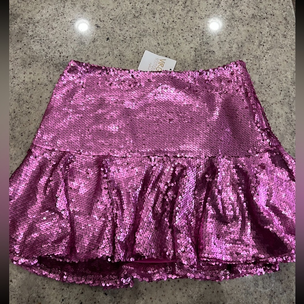 TCEC pink sequin skirt